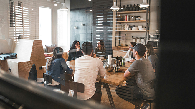 An office meeting
